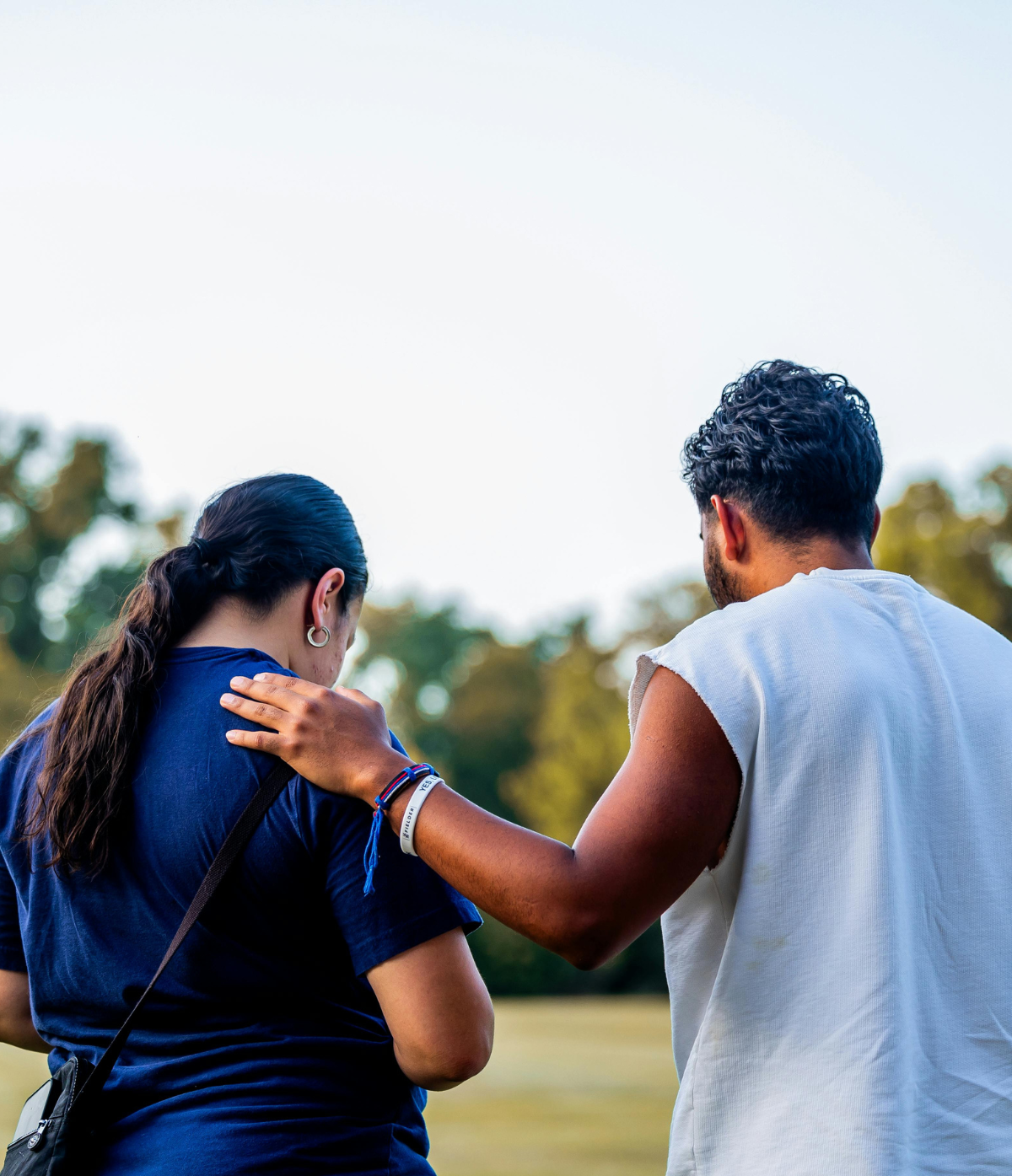 Teens supporting each other
